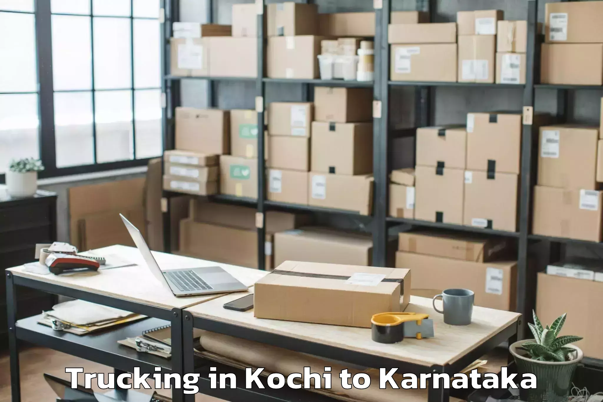 Top Kochi to Maddur Trucking Available